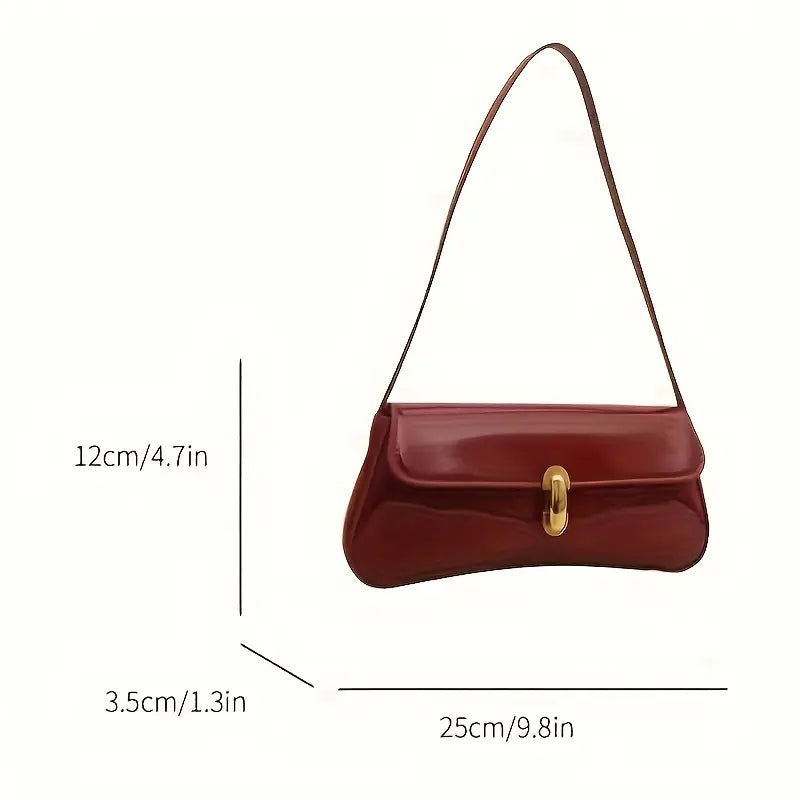 Women’s Gloss Handbag with Lock Closure – Classic Design for Chic Everyday Elegance