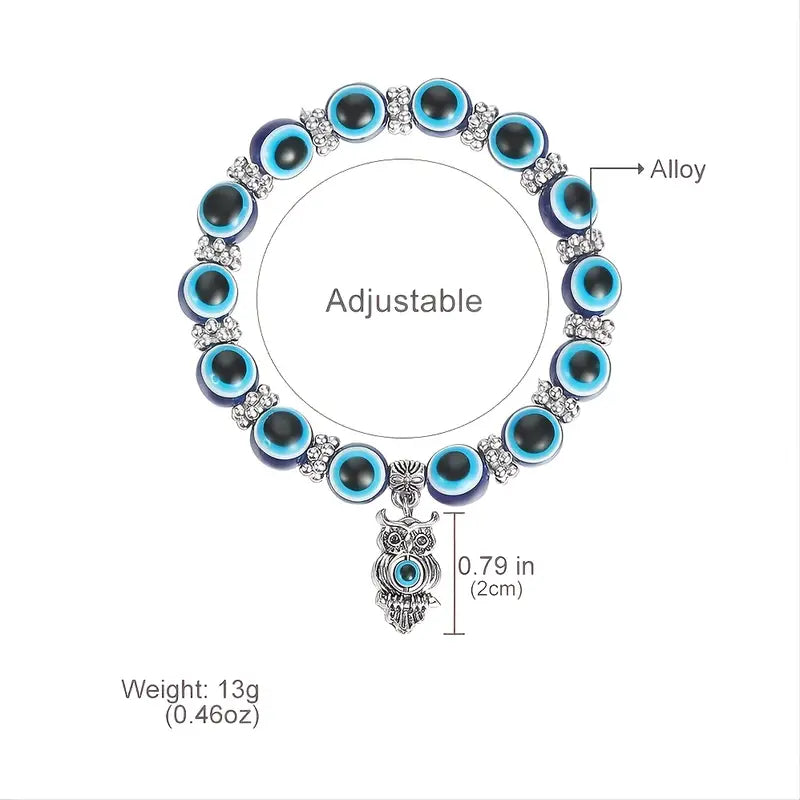 Hamsa Hand Evil Eye Bracelet - Protective Amulet Jewelry