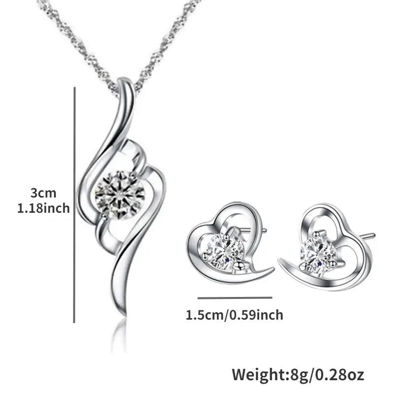 Elegant Earrings & Necklace Set – Unique Alloy Design, Timeless Jewelry for Special Occasions & Gifting