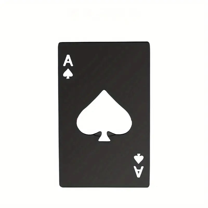 Aluminum Ace of Spades Bottle Opener - Playing Card Design - Compact & Durable