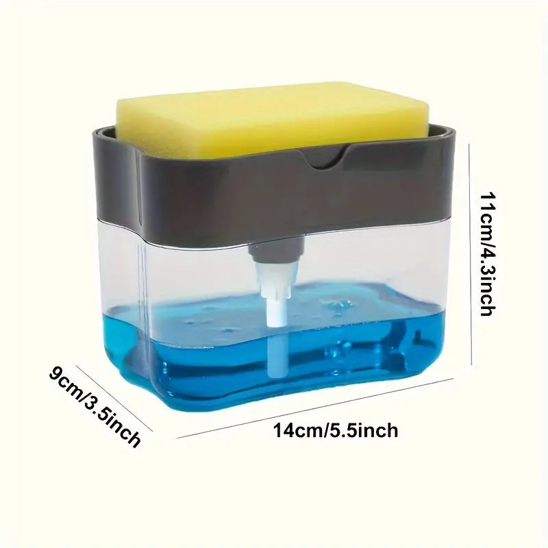*COMBO DEAL* Dishwashing Soap Dispenser + 6 Free Sponges - Convenient and Mess-Free