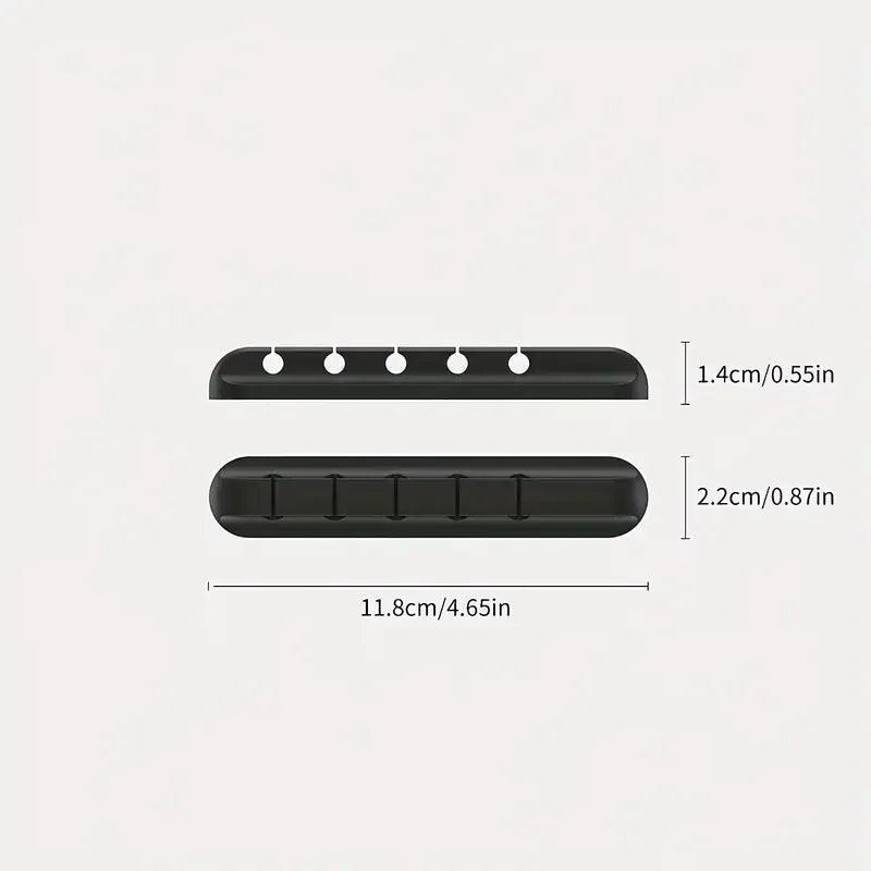 5-Slot Cable Organizer – Desk Cord Management Solution for a Tidy Setup