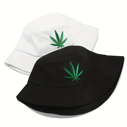Weed Leaf Bucket Hat – Minimalist Cannabis-Inspired Streetwear