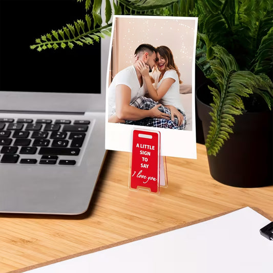 Cute Bedside Photo Holder Sign – Perfect Valentine's Day Gift for Her