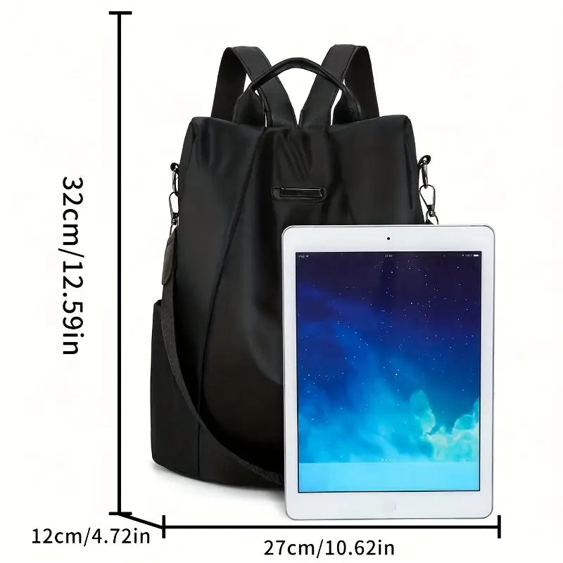 Ladies Anti-Theft Backpack – Modern Waterproof Design with Convertible Shoulder Strap