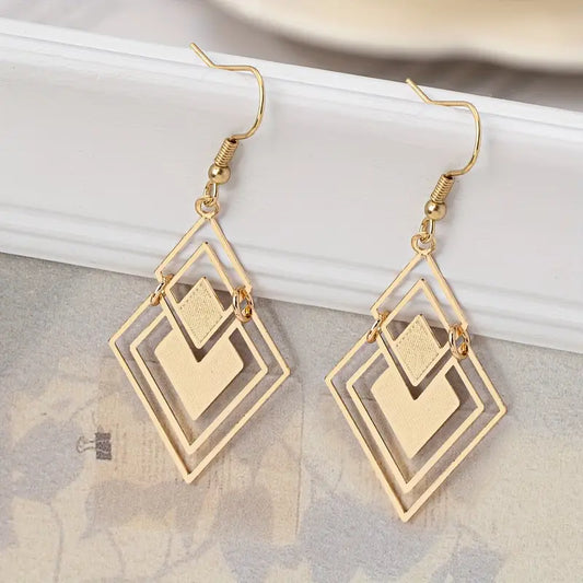 Chic Summer Drop Earrings – Copper & Iron Design, Perfect for Vacations & Everyday Style