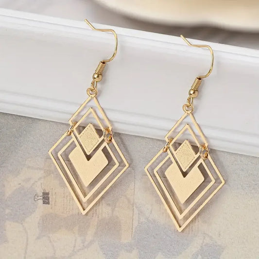 Chic Summer Drop Earrings – Copper & Iron Design, Perfect for Vacations & Everyday Style