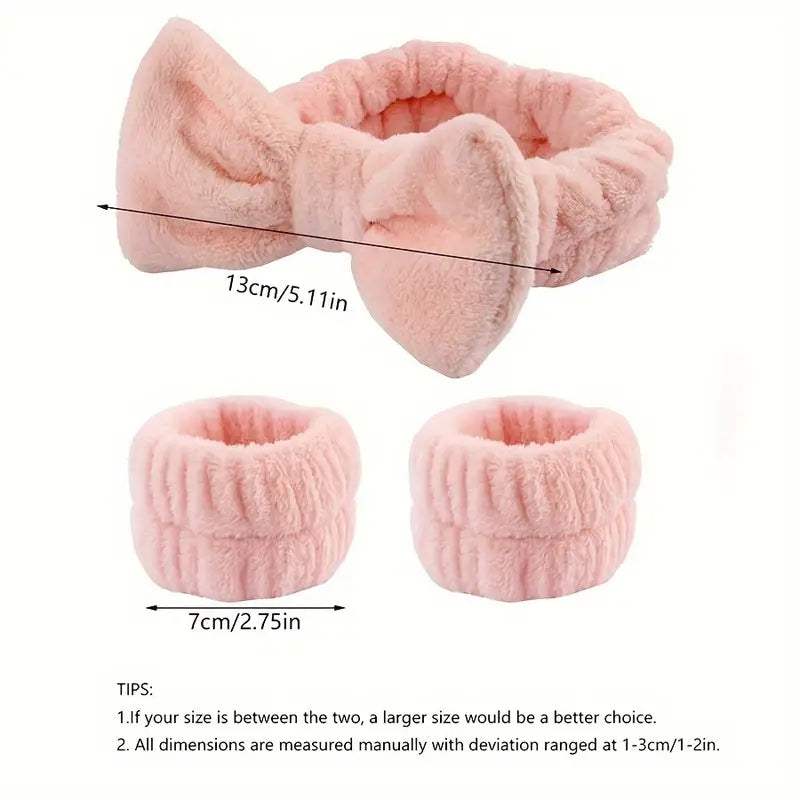 3-Piece Head & Wrist Band Set – Keeps Hair Dry & Hands Mess-Free