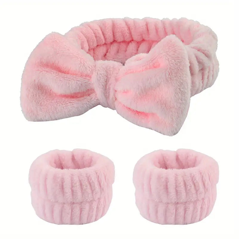 3-Piece Head & Wrist Band Set – Keeps Hair Dry & Hands Mess-Free