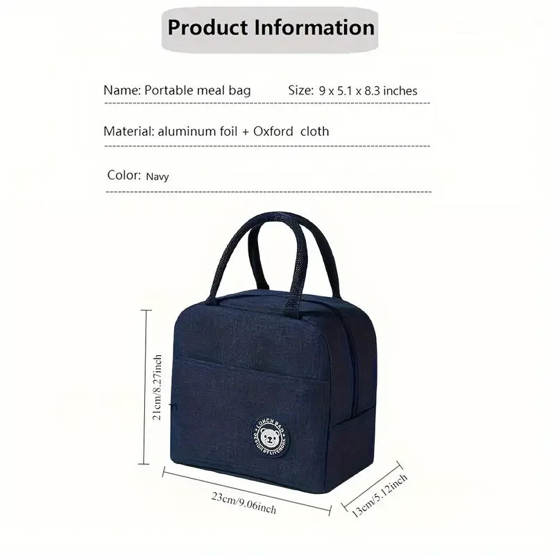 Insulated Canvas Lunch Bag – Keeps Food Fresh for Hours