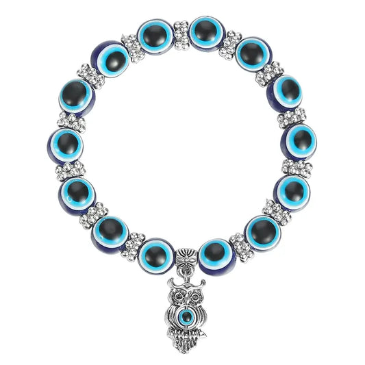 Hamsa Hand Evil Eye Bracelet - Protective Amulet Jewelry