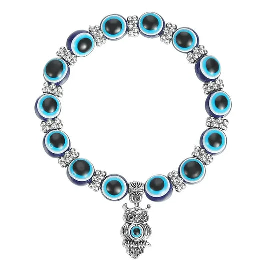 Hamsa Hand Evil Eye Bracelet - Protective Amulet Jewelry