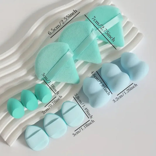 12-Piece All-in-One Makeup Sponge Set – Blending, Shaping, and Flawless Application