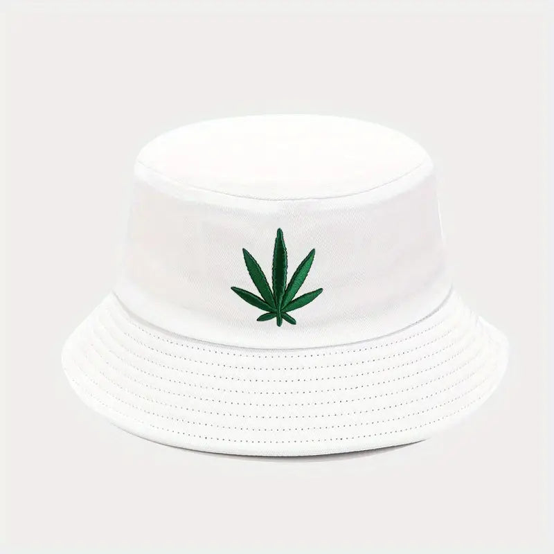 Weed Leaf Bucket Hat – Minimalist Cannabis-Inspired Streetwear