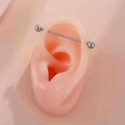 Assorted Black Industrial Earrings - Edgy & Versatile Styles