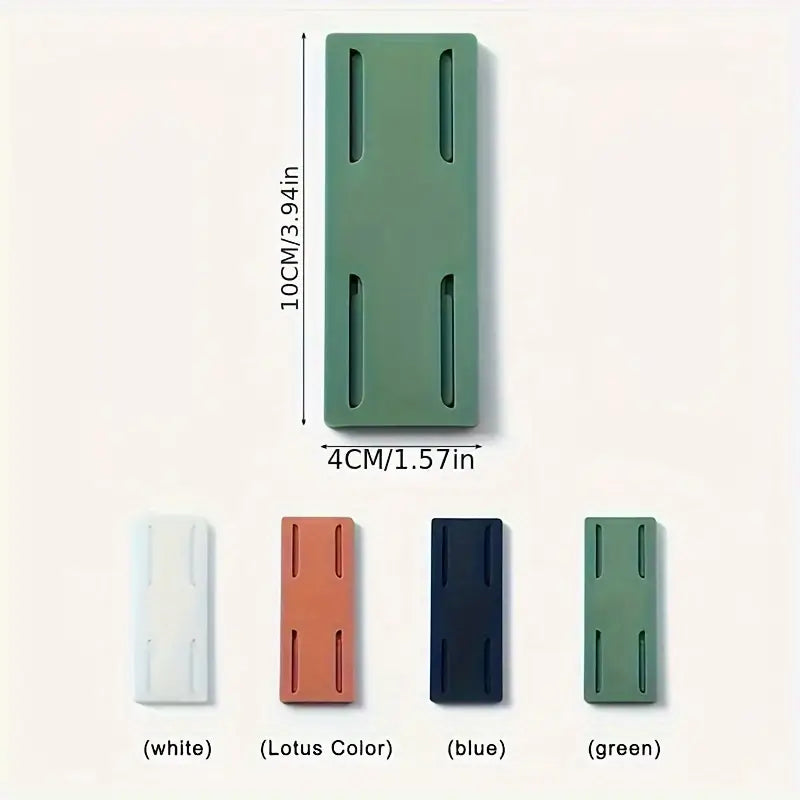 Self-Adhesive Wall-Mounted Multi Plug Holder – Slide-In Design for Easy Organization