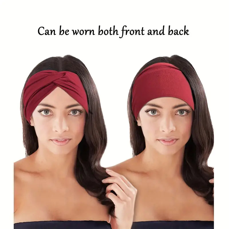 Soft & Stretchy Wide Headbands – Bohemian Knotted Hair Wraps for Comfort & Style
