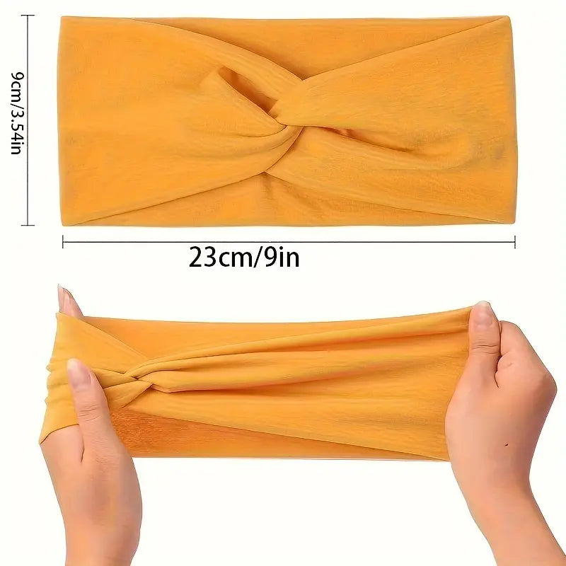 Soft & Stretchy Wide Headbands – Bohemian Knotted Hair Wraps for Comfort & Style