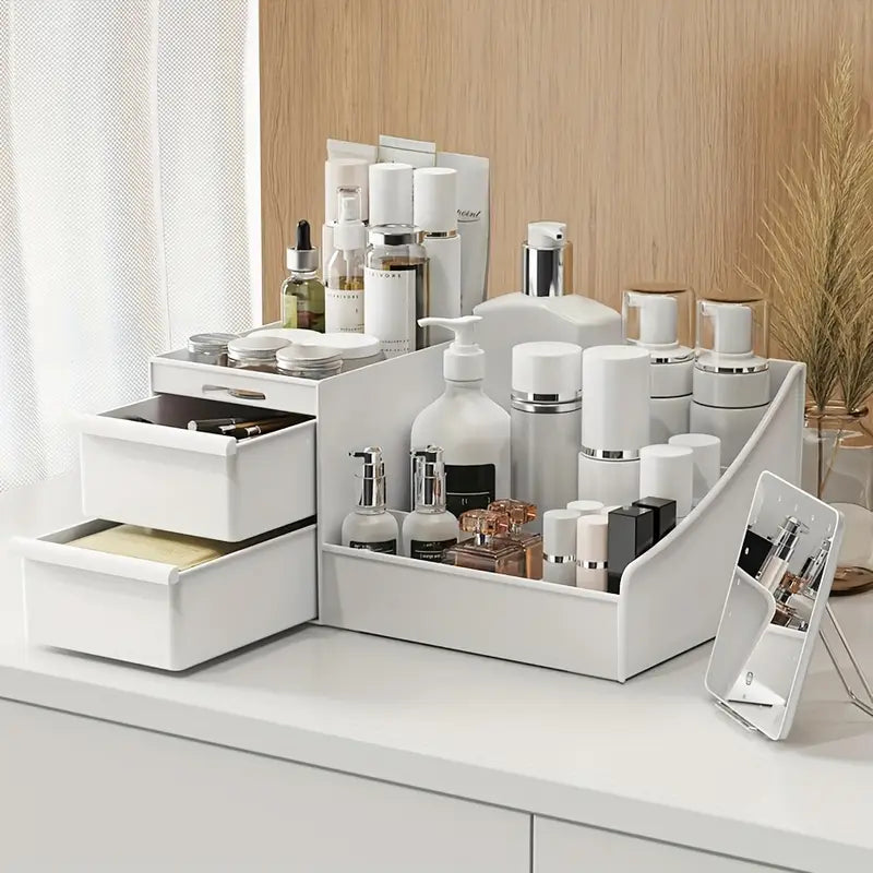 Multi-Compartment Storage Organizer with Drawers for a Neat, Tidy Space