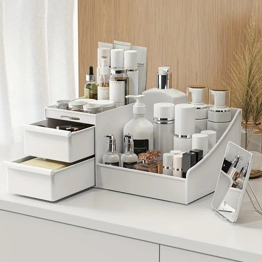 Multi-Compartment Storage Organizer with Drawers for a Neat, Tidy Space