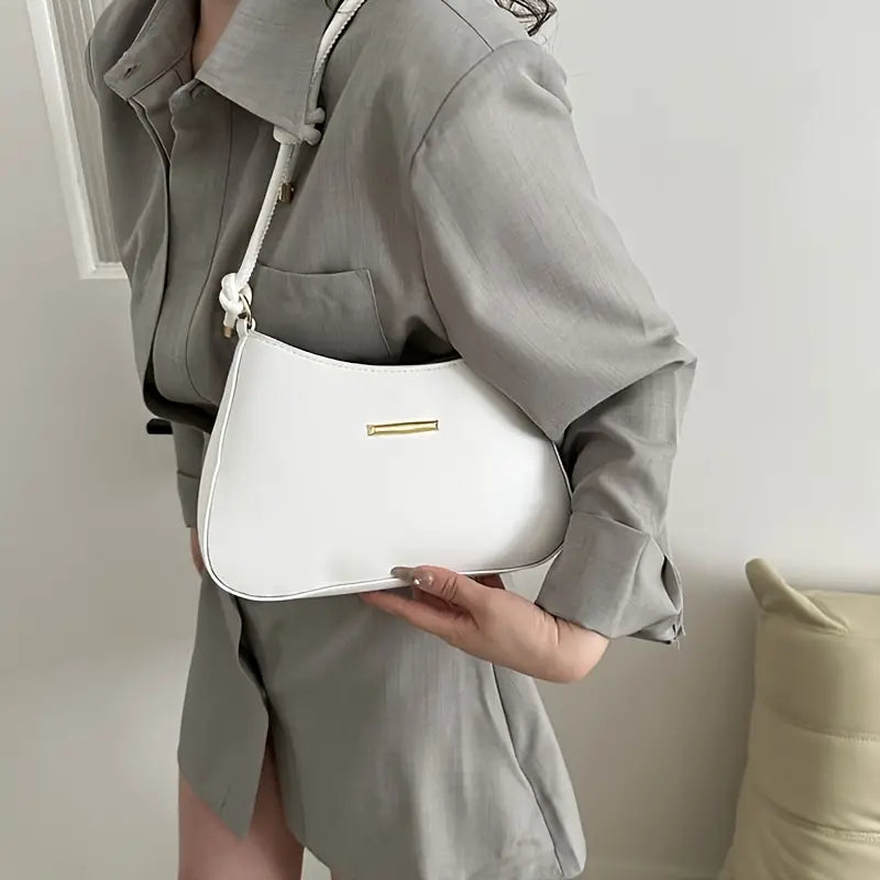 Elegant Leather look Shoulder Bag with gold accents – Timeless Design for Effortless Style
