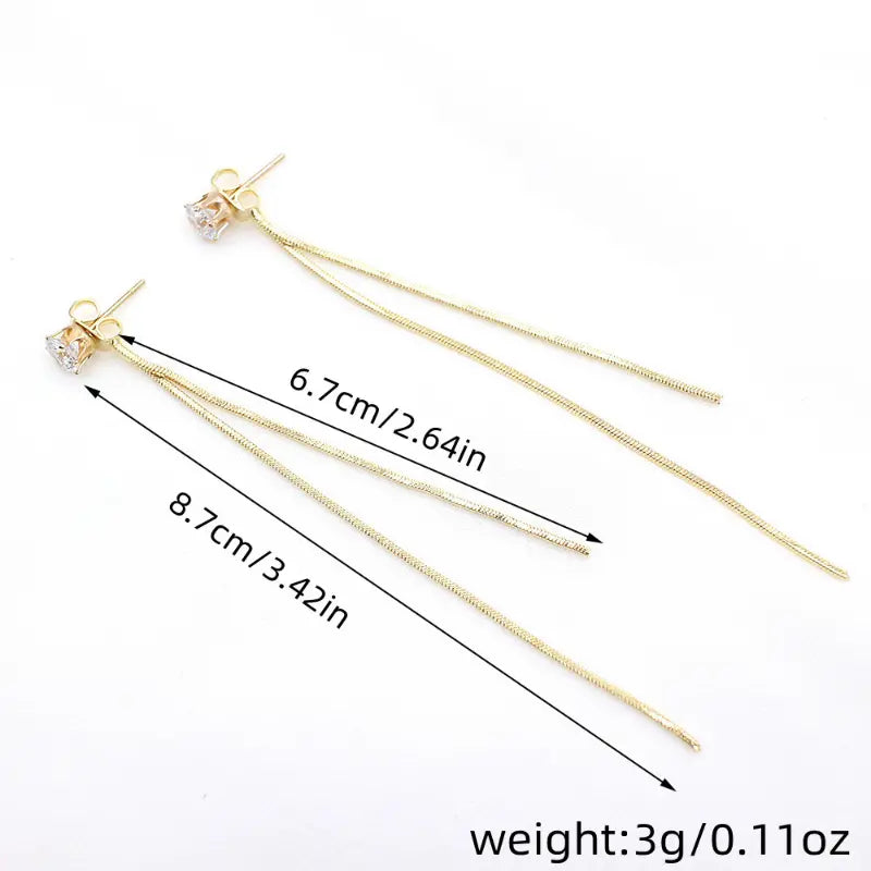 Luxury Dangle Earrings – Sparkling Gemstone Accents & Hypoallergenic Alloy for Timeless Elegancee