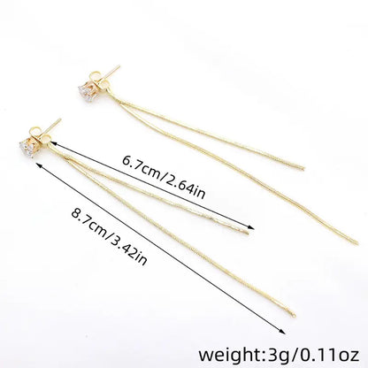 Luxury Dangle Earrings – Sparkling Gemstone Accents & Hypoallergenic Alloy for Timeless Elegancee