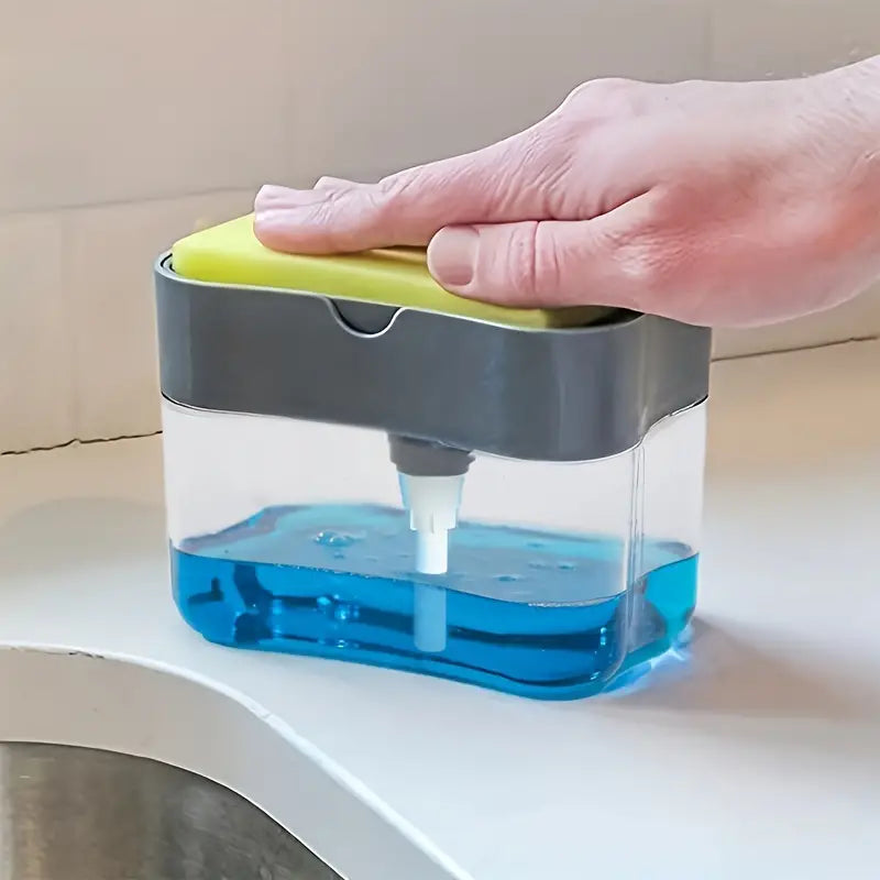 *COMBO DEAL* Dishwashing Soap Dispenser + 6 Free Sponges - Convenient and Mess-Free