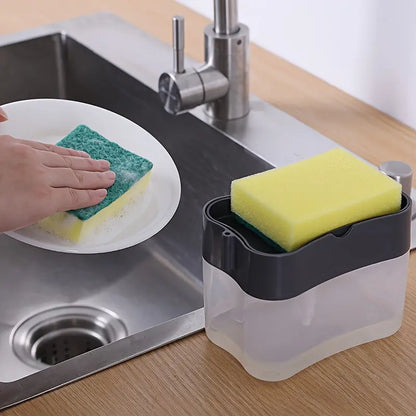 *COMBO DEAL* Dishwashing Soap Dispenser + 6 Free Sponges - Convenient and Mess-Free