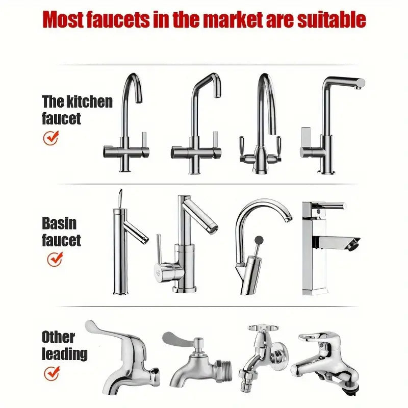 Adjustable Stainless Steel Faucet Extender – Anti-Splash Sink Spray Nozzle