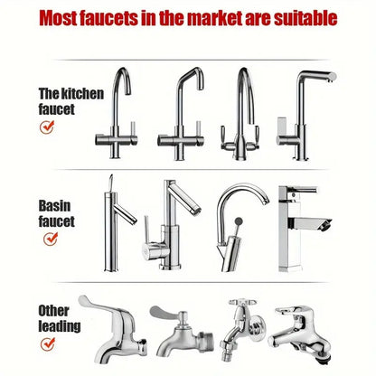 Adjustable Stainless Steel Faucet Extender – Anti-Splash Sink Spray Nozzle