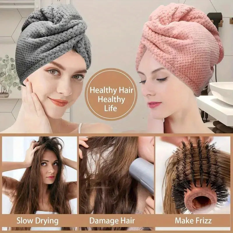 Hair Drying Towel – Easy Wrap for Quick & Absorbent Drying