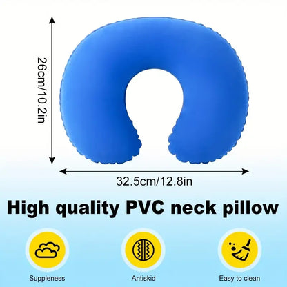 Inflatable Travel Neck Pillow: Compact, Soft & Portable Head Support for Airplanes
