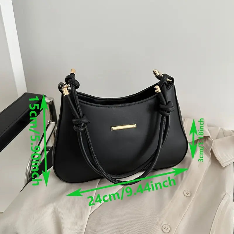 Elegant Leather look Shoulder Bag with gold accents – Timeless Design for Effortless Style