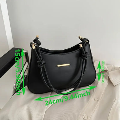 Elegant Leather look Shoulder Bag with gold accents – Timeless Design for Effortless Style