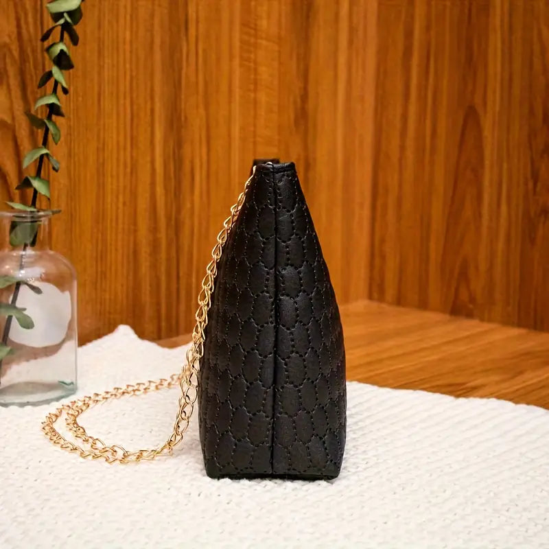 Black Crossbody Bag – Lightweight Everyday Purse with Secure Magnetic Closure