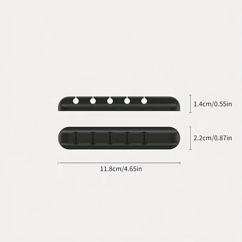 5-Slot Cable Organizer – Desk Cord Management Solution for a Tidy Setup