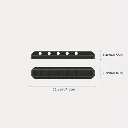 5-Slot Cable Organizer – Desk Cord Management Solution for a Tidy Setup