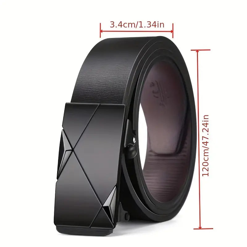 Men's PU Leather Belt – Classic Style with Adjustable Fit