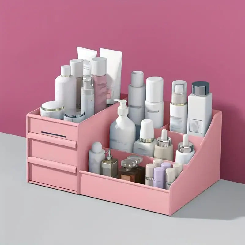 Multi-Compartment Storage Organizer with Drawers for a Neat, Tidy Space