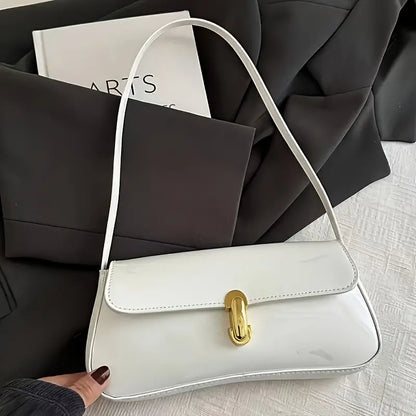 Women’s Gloss Handbag with Lock Closure – Classic Design for Chic Everyday Elegance