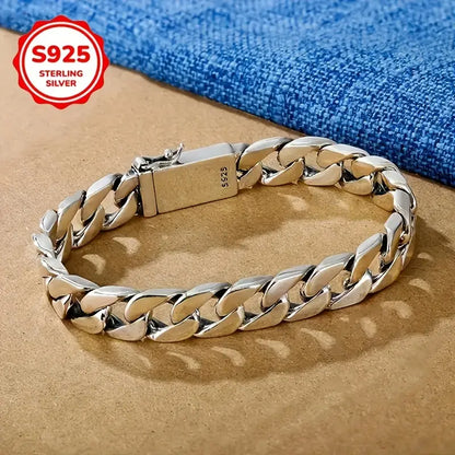 925 Sterling Silver Cuban Chain – Minimalist Vintage Style, Perfect for Everyday Wear & Gifting