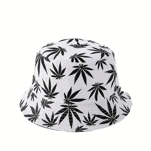 Reversible Weed Leaf Bucket Hat – Bold Cannabis Print | 58cm Unisex Fit