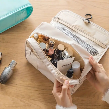 Modern Minimalist Travel Large Capacity Hook Toiletry Bag – Portable & Handheld Organizer