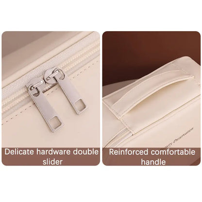Large-Capacity Multi-Layer Makeup Organizer – Detachable Travel Bag with Brush Storage