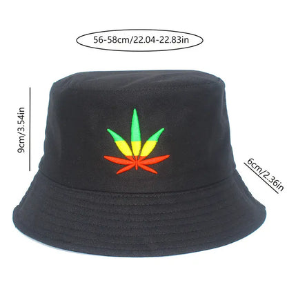 Weed Leaf Bucket Hat – Minimalist Cannabis-Inspired Streetwear