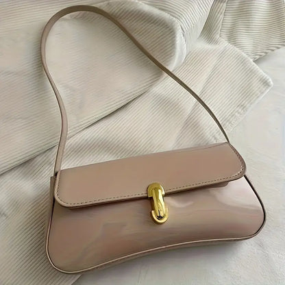 Women’s Gloss Handbag with Lock Closure – Classic Design for Chic Everyday Elegance