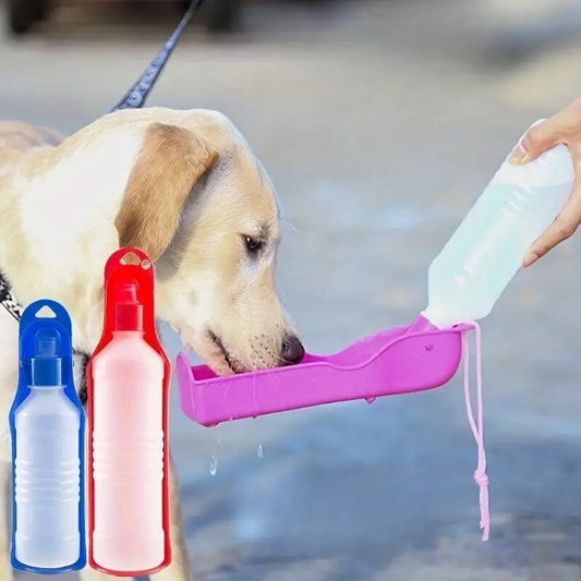 Foldable Dog Water Bottle with Bowl – Hydration for Pets On-the-Go