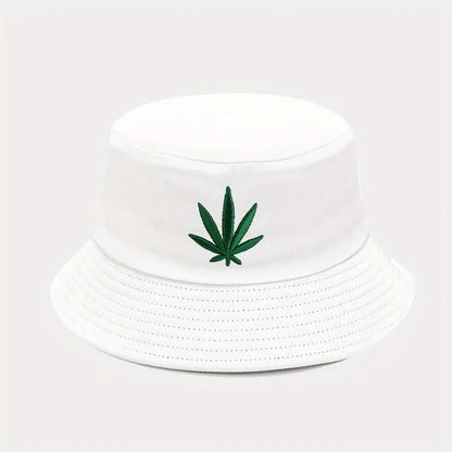 Weed Leaf Bucket Hat – Minimalist Cannabis-Inspired Streetwear