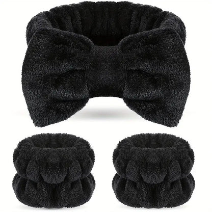 3-Piece Head & Wrist Band Set – Keeps Hair Dry & Hands Mess-Free